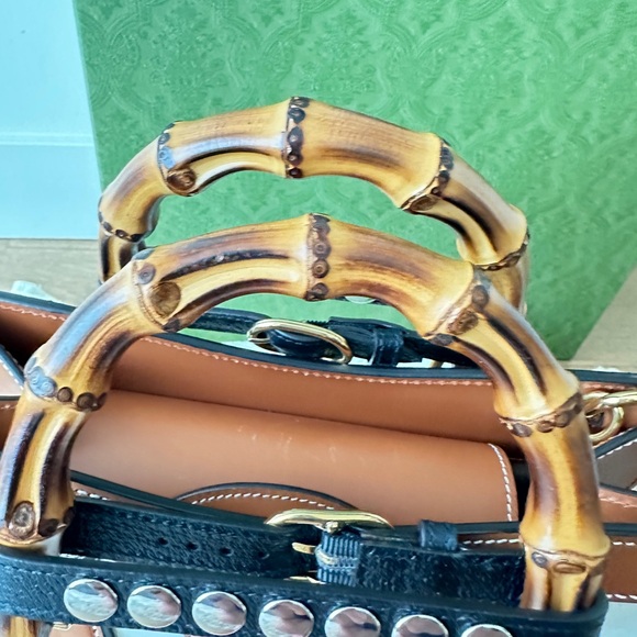 Gucci Diana Leather Bamboo handle Small Tote bag in two tone geometric - Picture 16 of 16